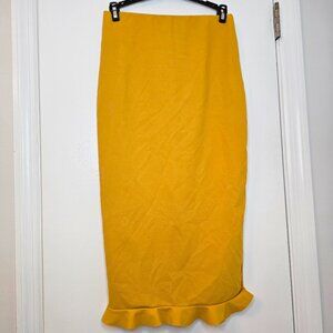 SHEIN Mustard Pencil Skirt